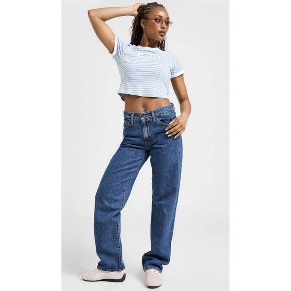 Levis Women’s 94 Baggy Blue Denim Jeans Size 34 EUC - Picture 1 of 9